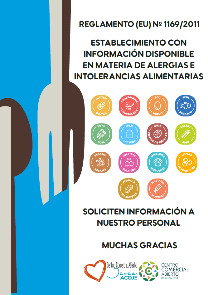 Cartel reglamento (UE) N.º 1169/2011 Alergenos