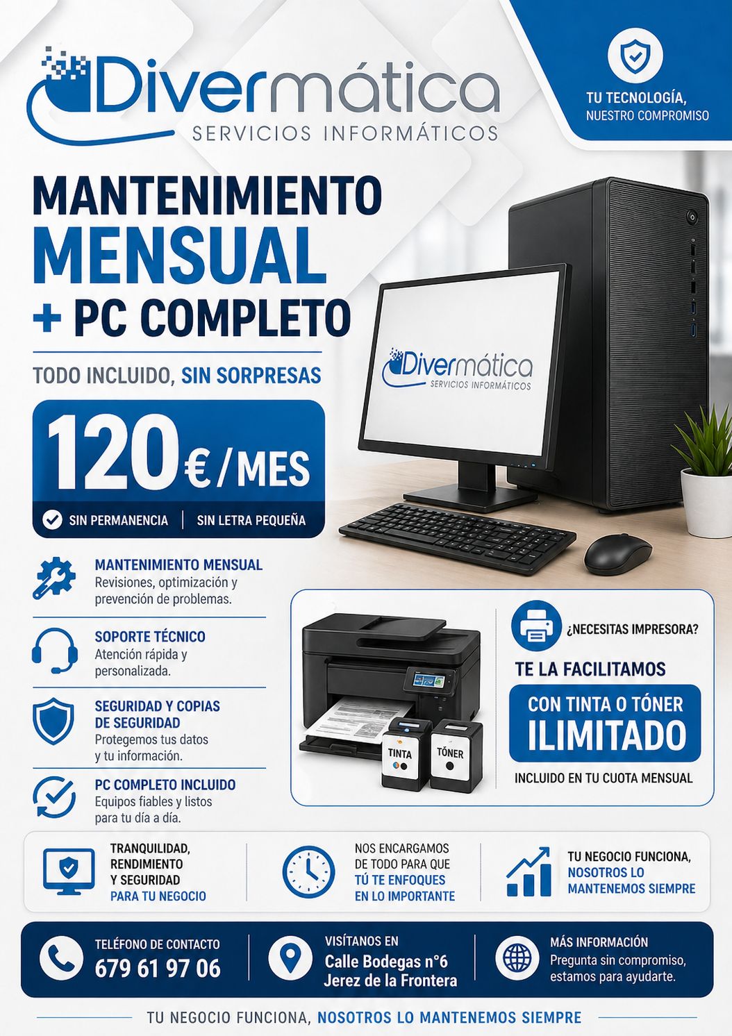 Servicio integral informático para tu negocio en Jerez